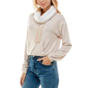 ULTRA FLIRT - Funnel-Neck Sherpa Hacci Top