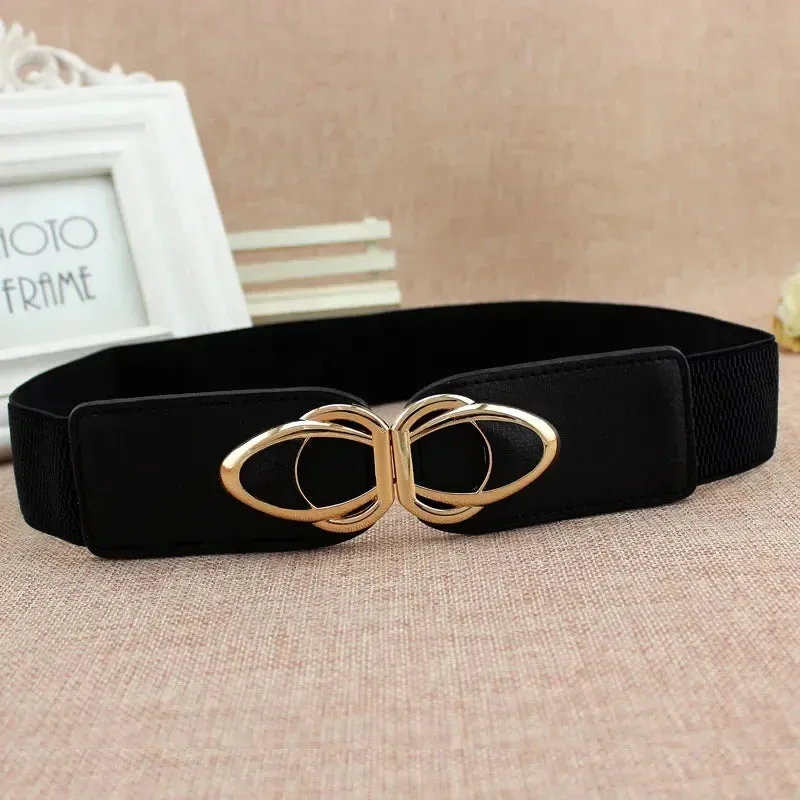 Women Skinny Belt for Dresses Ladies Fashion Elastic Belts Waist Band Cinch Waistband Suitable for The Waist of 68cm To 100cm