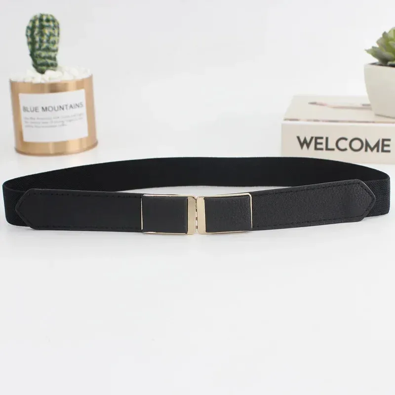 Women Skinny Belt for Dresses Ladies Fashion Elastic Belts Waist Band Cinch Waistband Suitable for The Waist of 68cm To 100cm