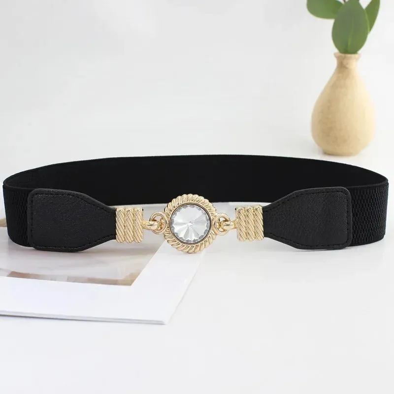 Women Skinny Belt for Dresses Ladies Fashion Elastic Belts Waist Band Cinch Waistband Suitable for The Waist of 68cm To 100cm