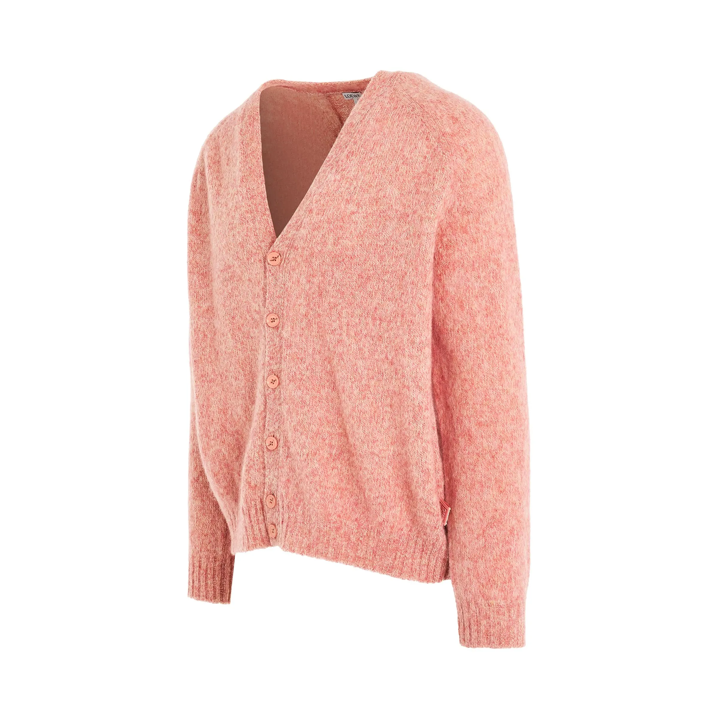 Wool Cardigan in Pink/Yellow