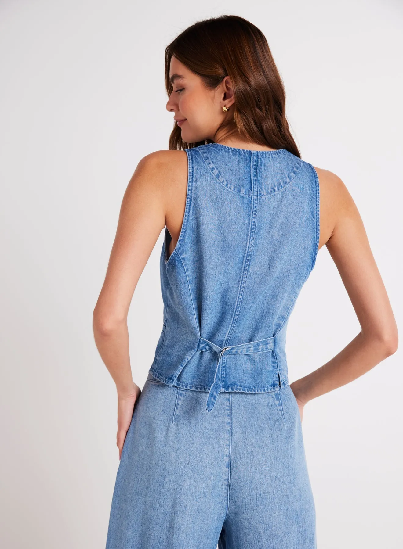 Wren Cinch Back Vest - Vintage Horizon Wash