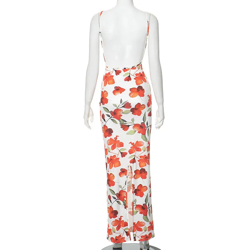 Yara Floral Print Maxi Dress